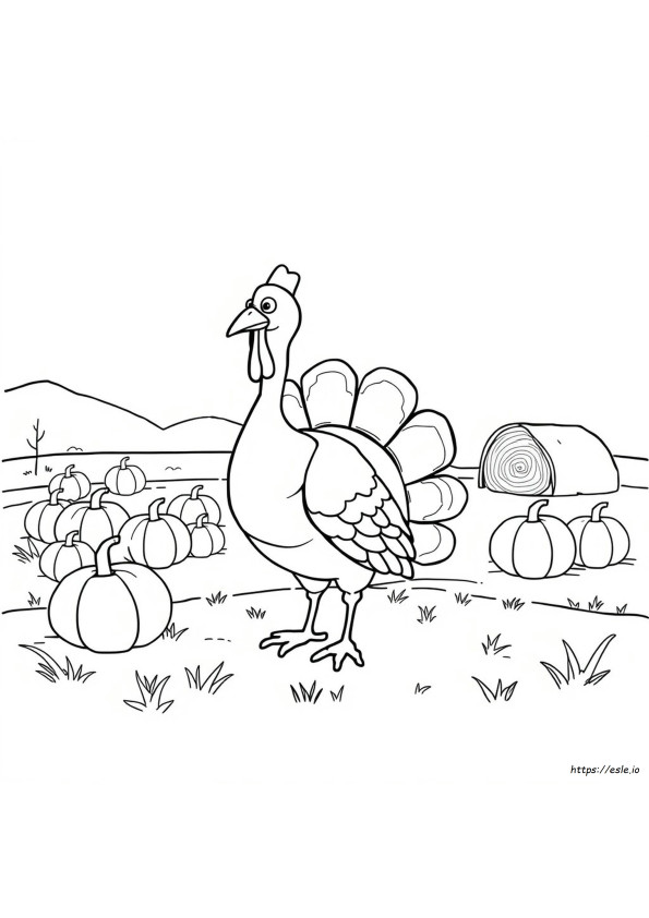 Tom The Turkey Coloring Page