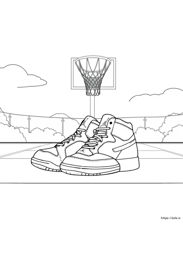 Tênis Jordan Para Colorir