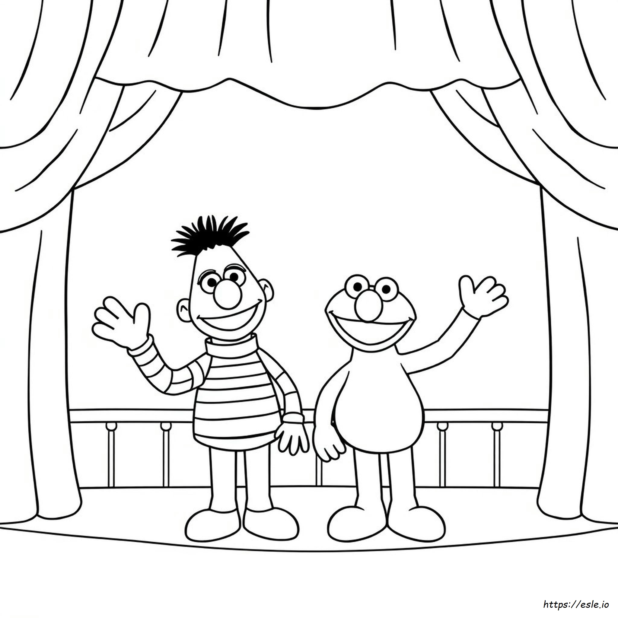 Bert Y Ernie Para Colorear E Imprimir