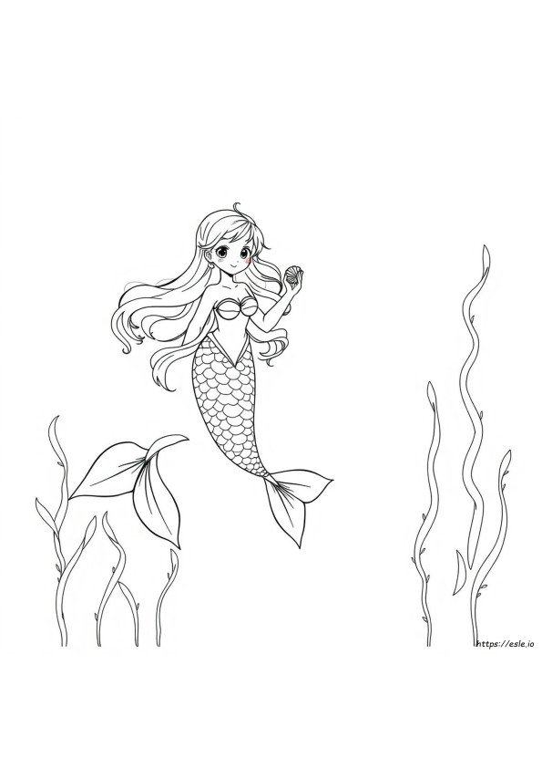 Coloring Pages Of Anime Mermaids