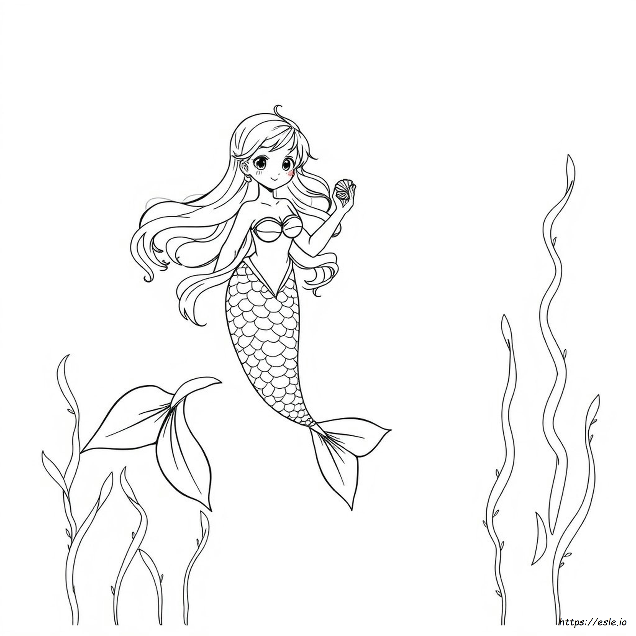Páginas Para Colorear De Sirenas De Anime