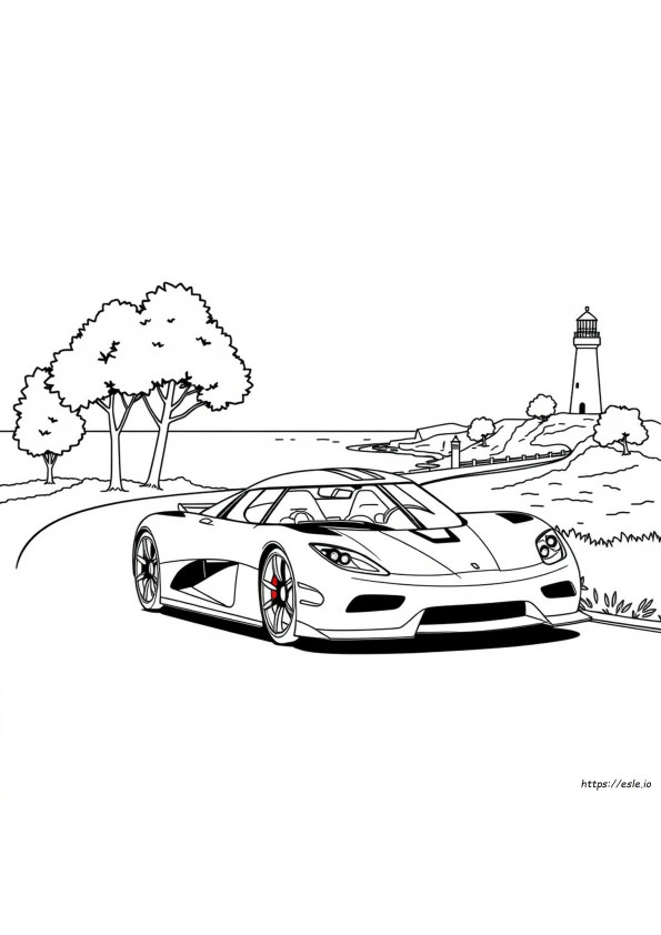 Koenigsegg Car Coloring Page