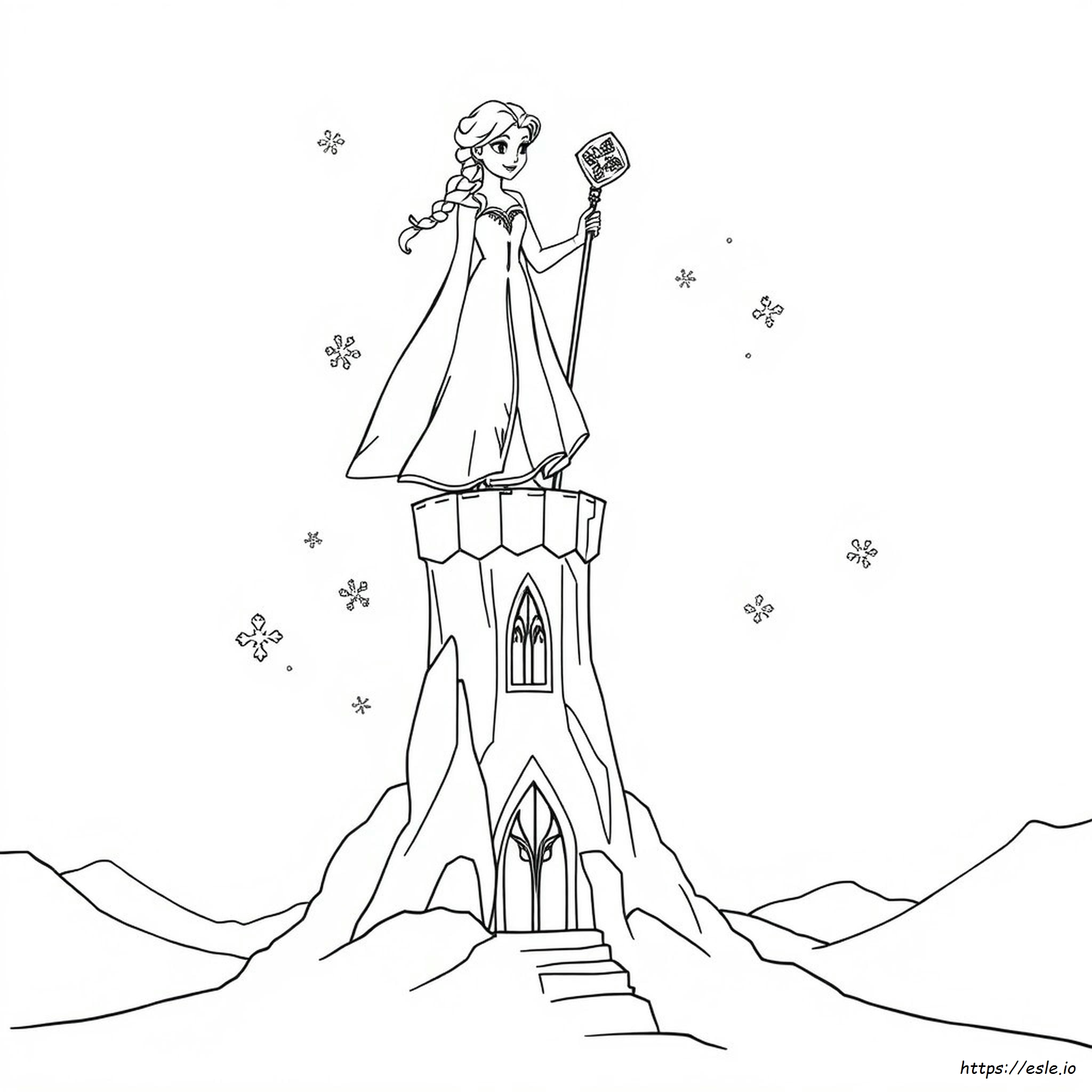 Coloriage Château De Glace D'elsa