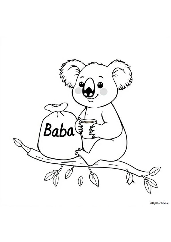 Coala Boba Para Colorir