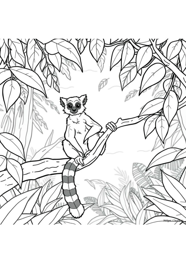 Lemur Halaman Mewarnai