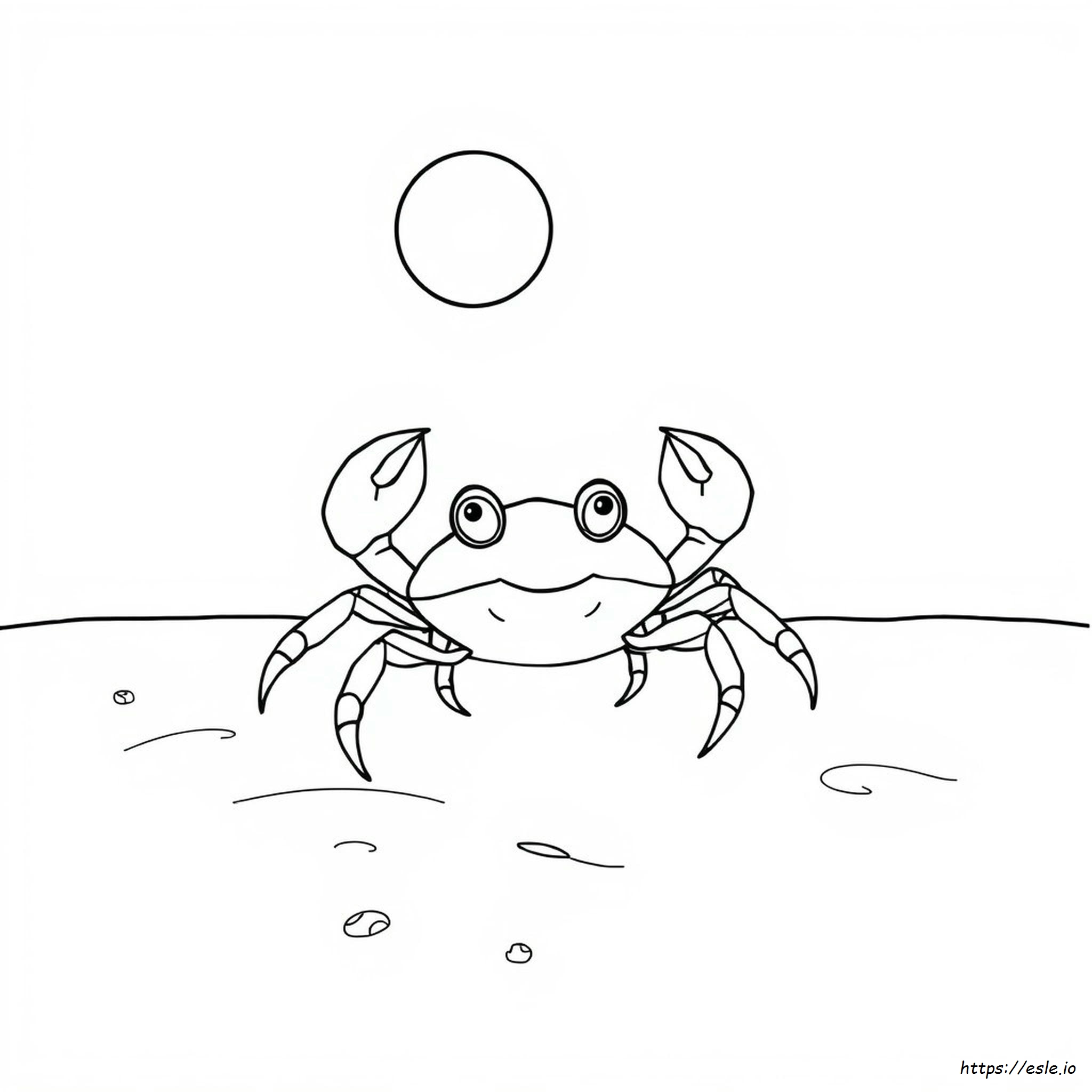Crab Colouring Page