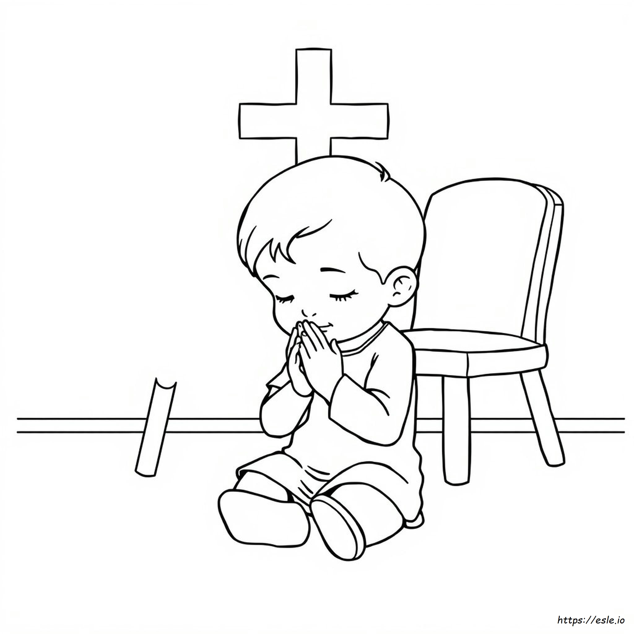 Praying Coloring Pages For Preschoolers