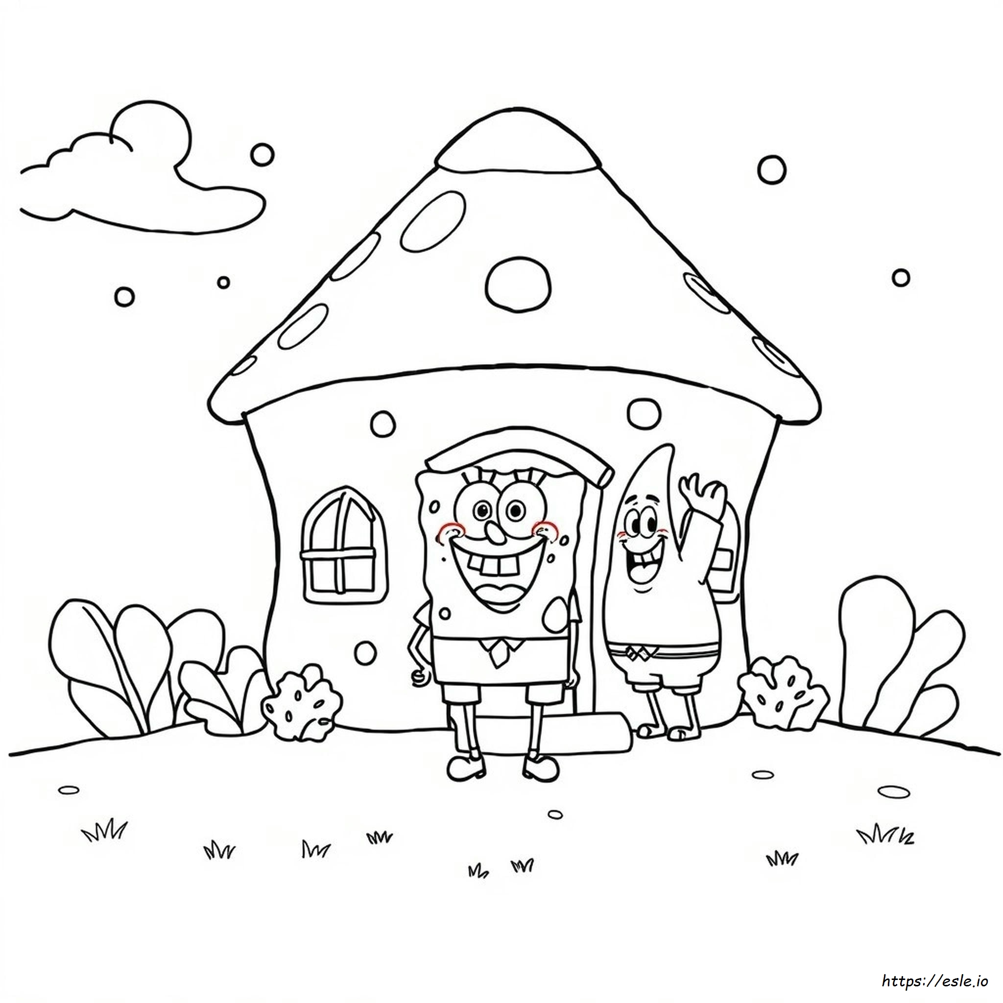 Spongebob House Coloring Pages