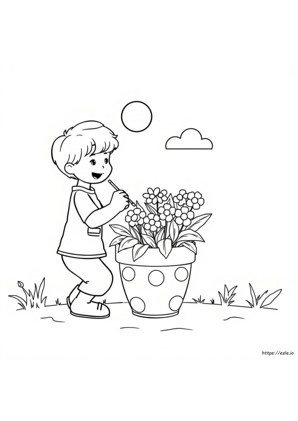 Pot Gambar Mewarnai