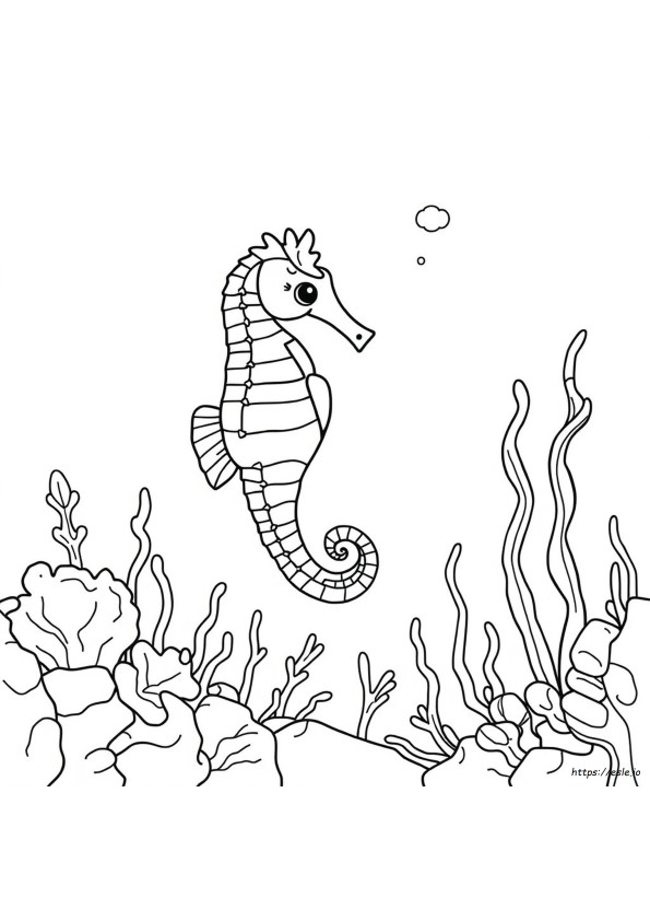 Sea Horse Colouring Pages
