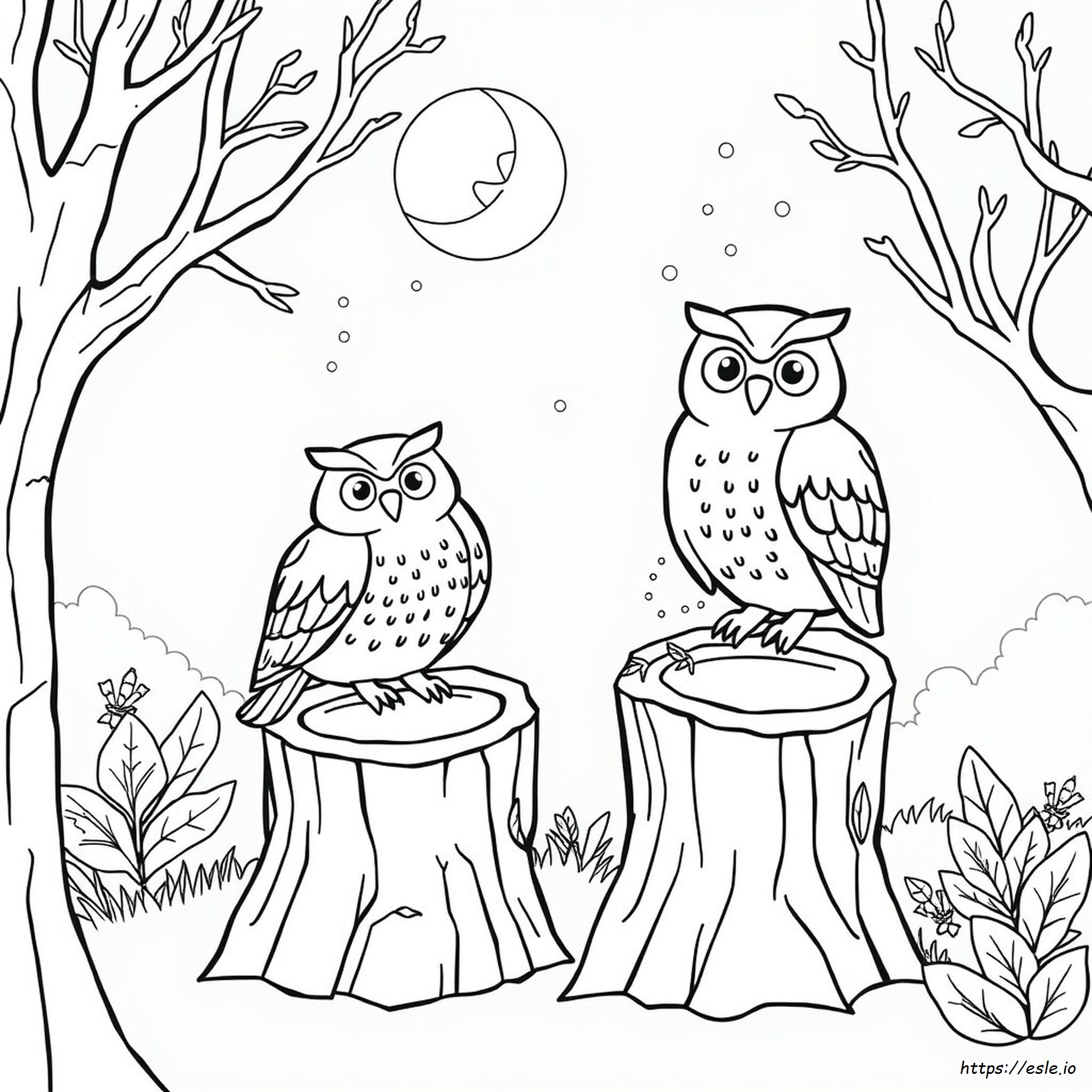 Printable Adult Coloring Pages Owls