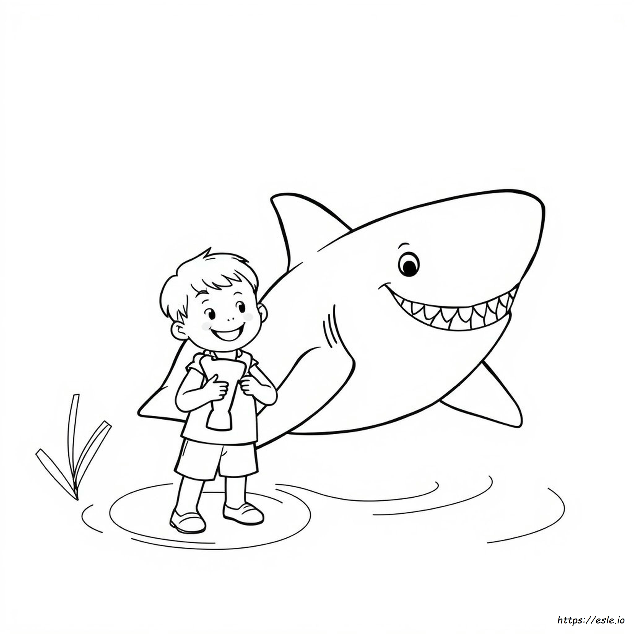 Kids Shark Coloring Page