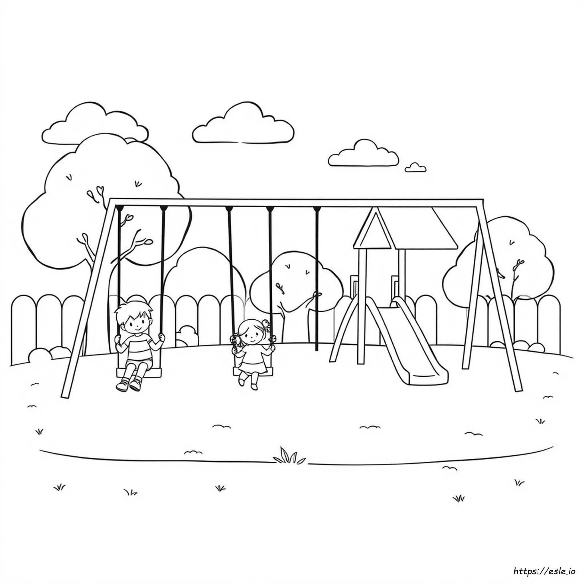 Playground Coloring Pages Free