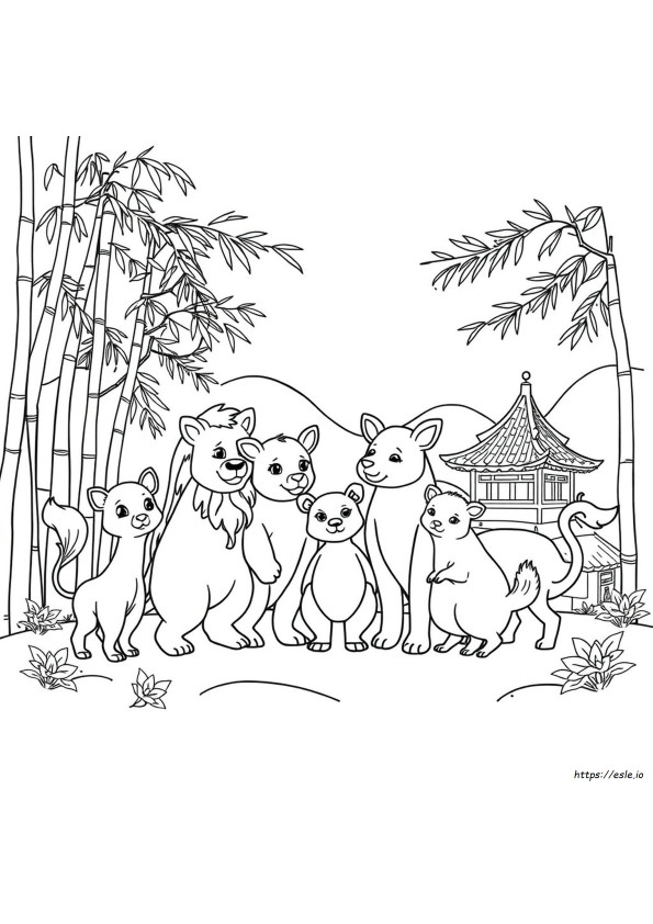 Gambar Mewarnai Zodiak Tiongkok