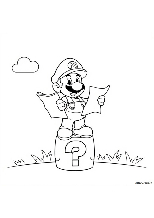 Paper Mario Colouring Pages