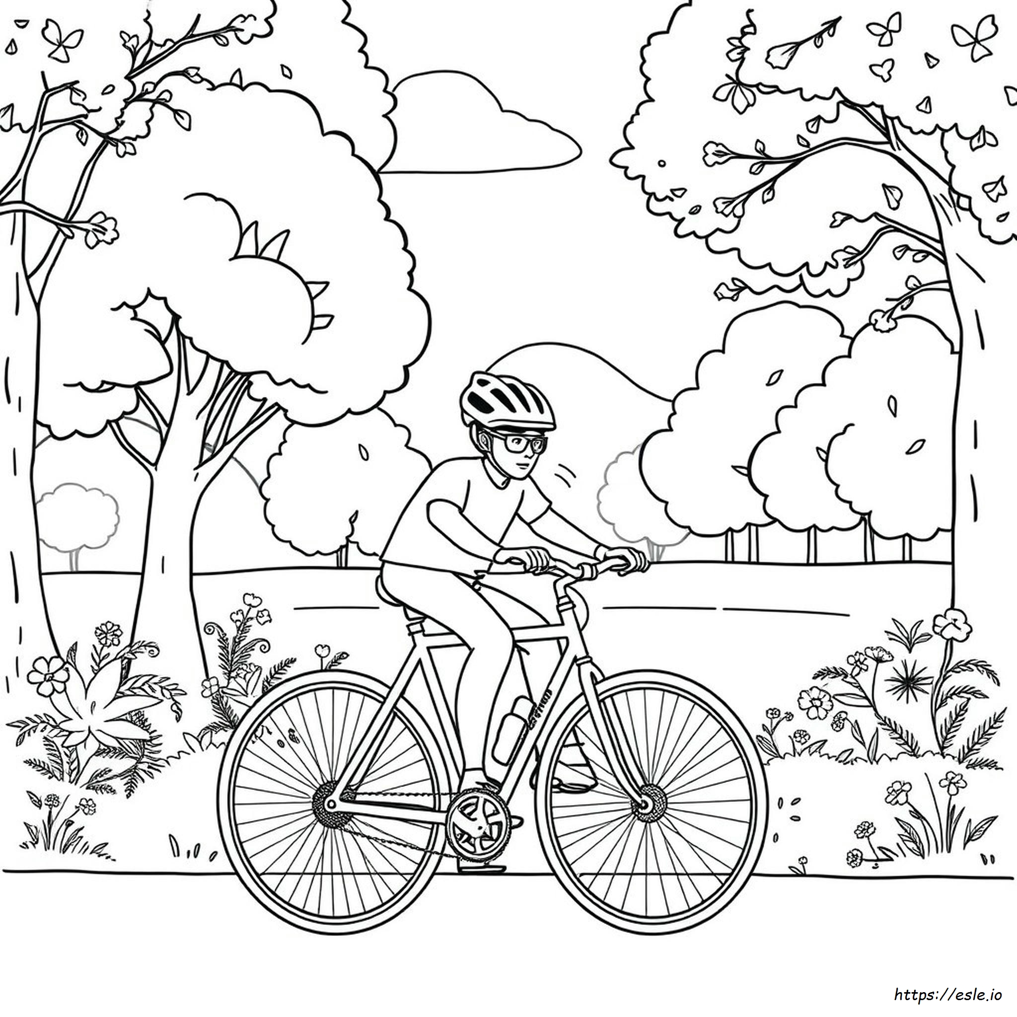 Bicycle Helmet Coloring Page