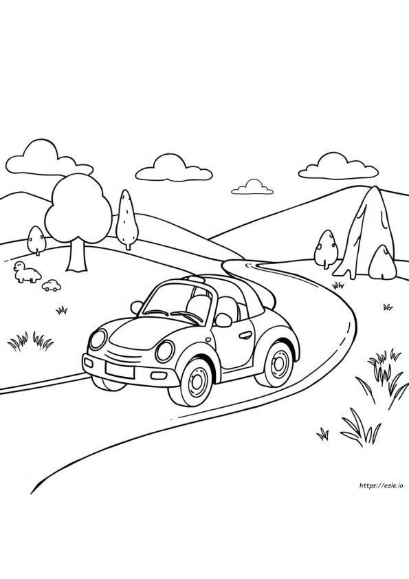 Speelgoedauto Kleurplaat