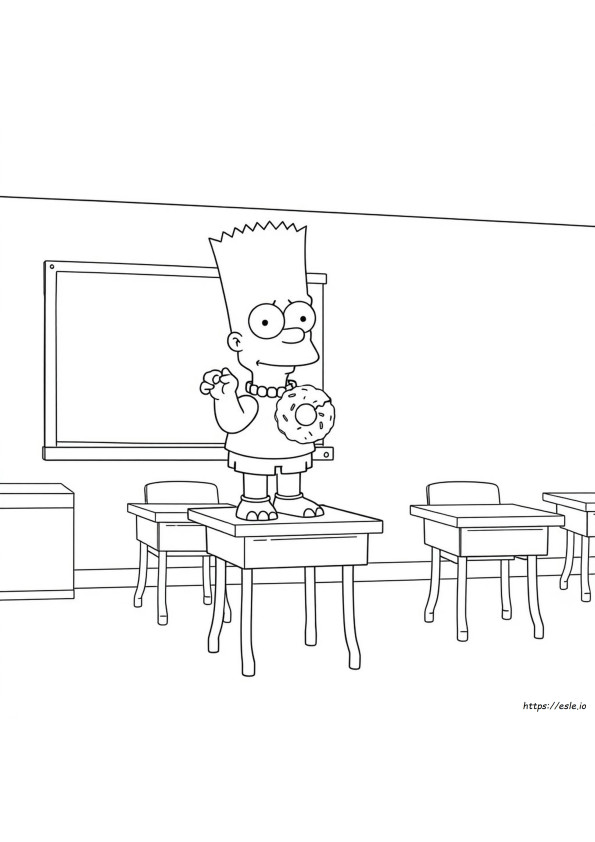 Livro De Colorir Bart Simpson