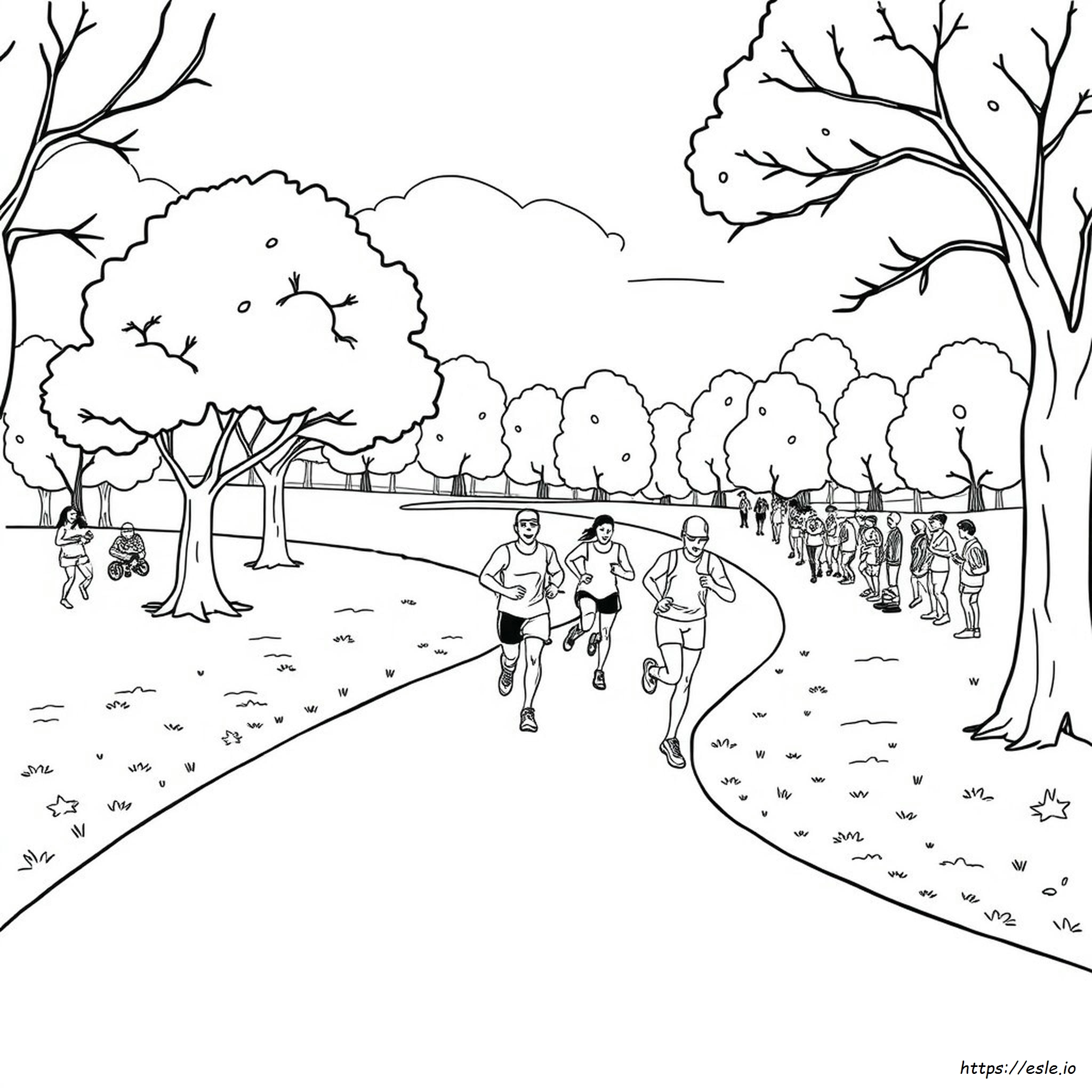 Running Race Coloring Page