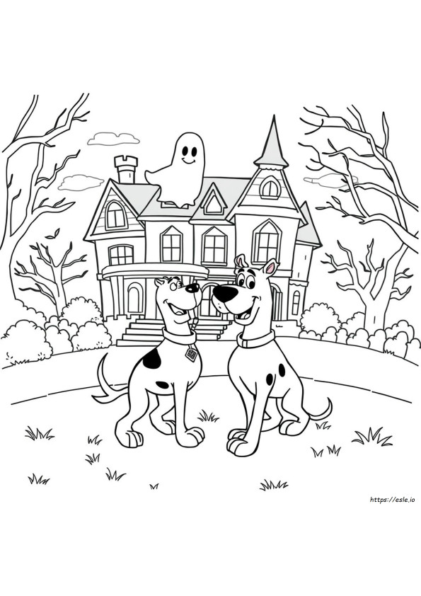 Eenvoudige Scooby Doo Kleurplaten