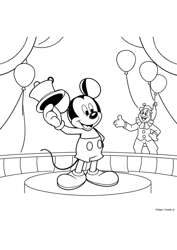 Gambar Mewarnai Mickey Mouse