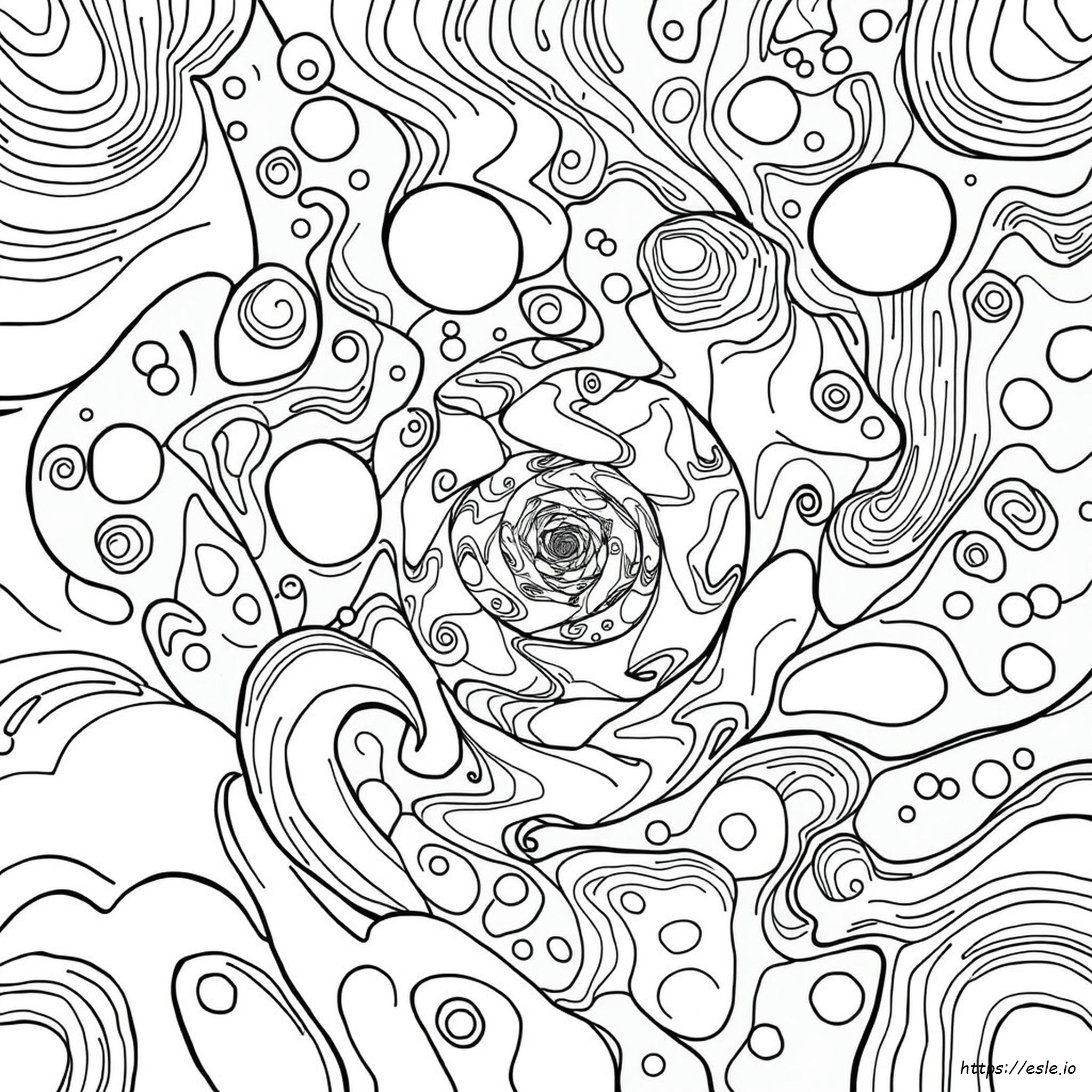 Psychedelische Kleurboekpagina's kleurplaat