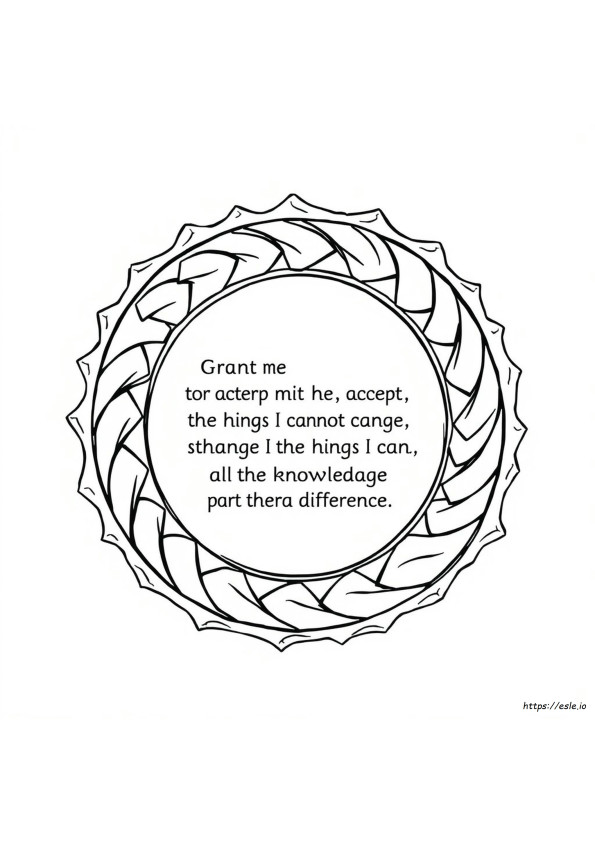 Serenity Prayer Coloring Page Printable