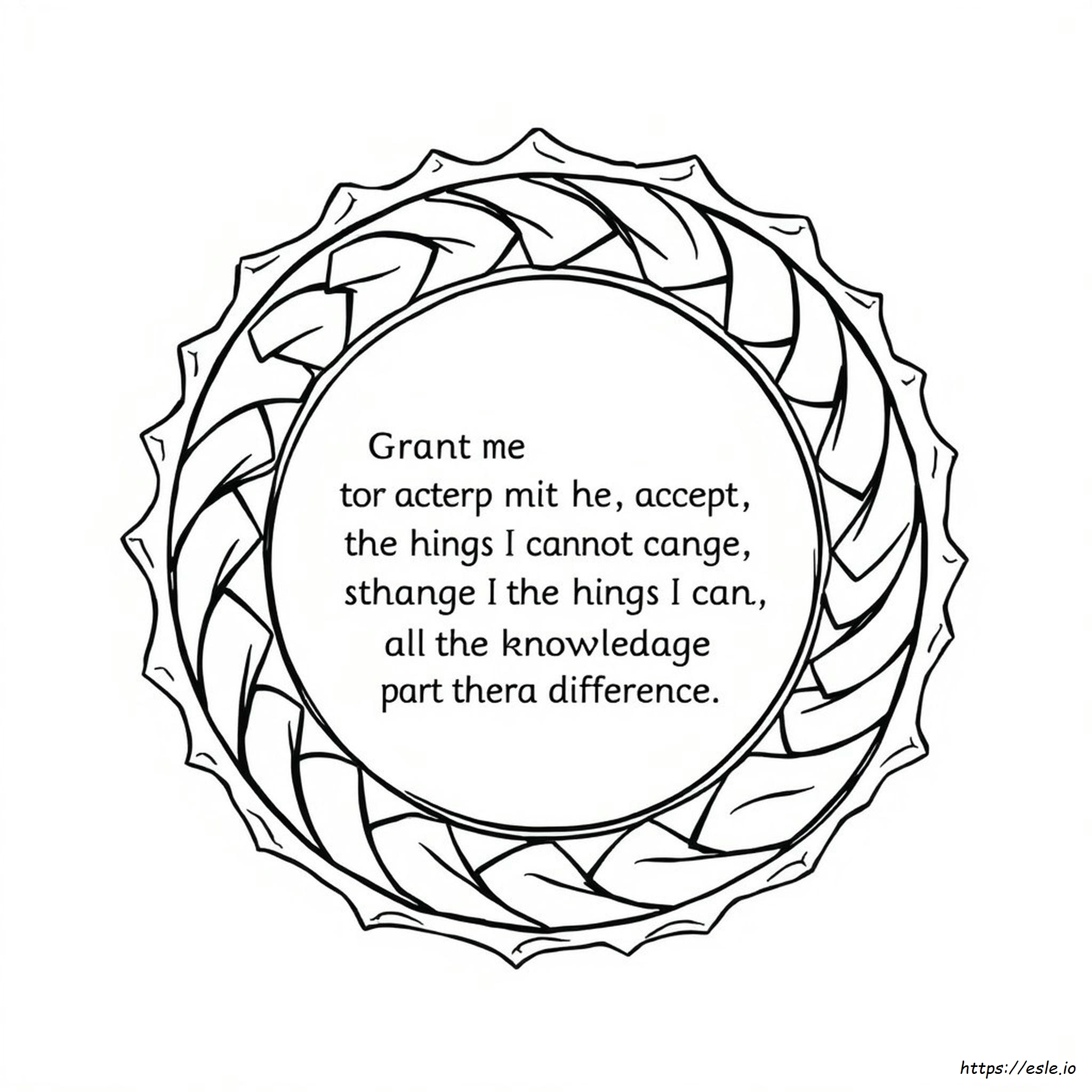 Serenity Prayer Coloring Page Printable