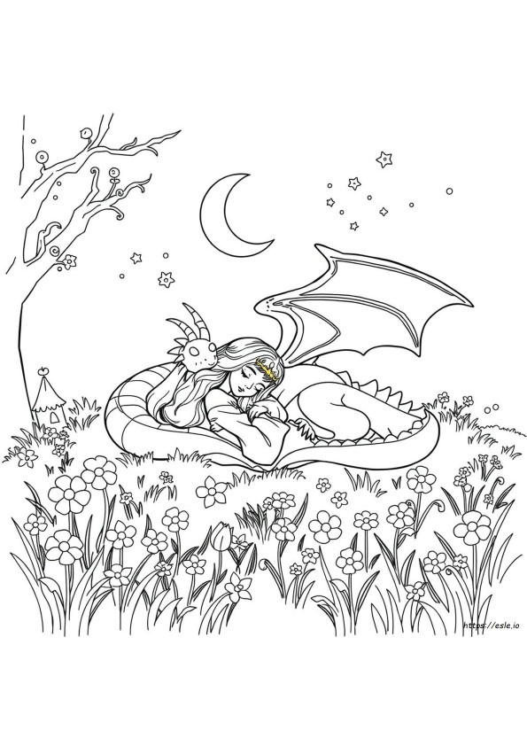 Coloriages Dragon La Belle Au Bois Dormant