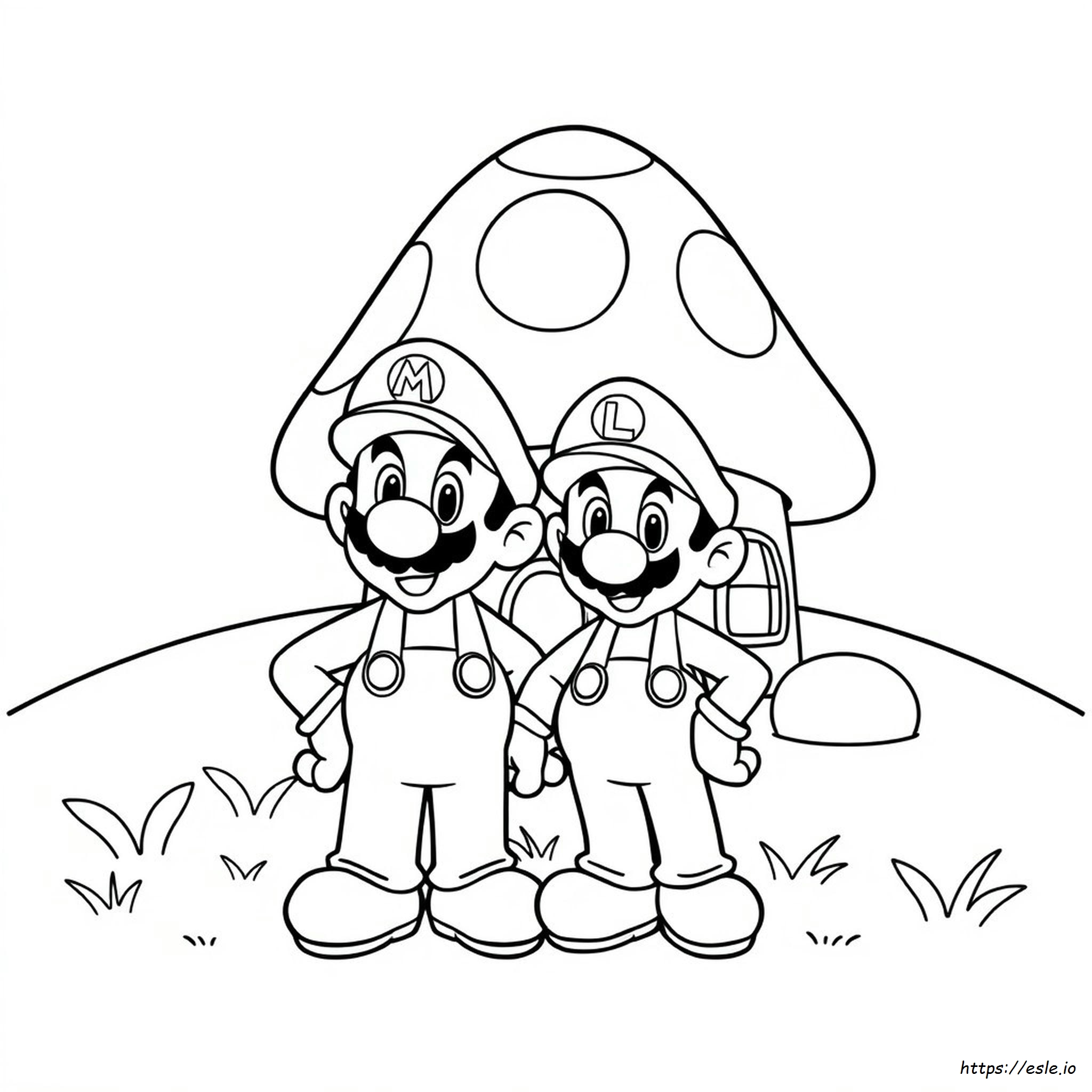 Luigi Colouring Pages