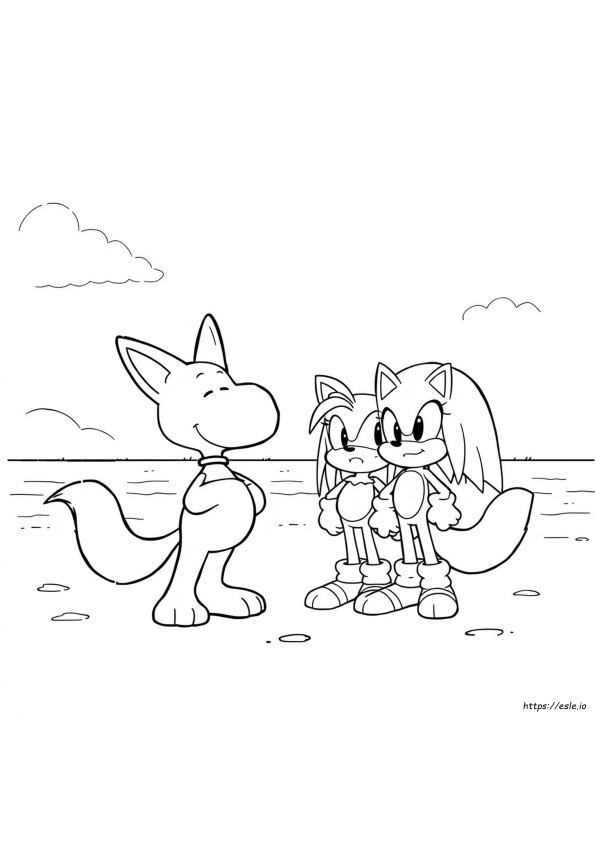 Kuyruklar Knuckles Sonic Film Boyama Sayfaları