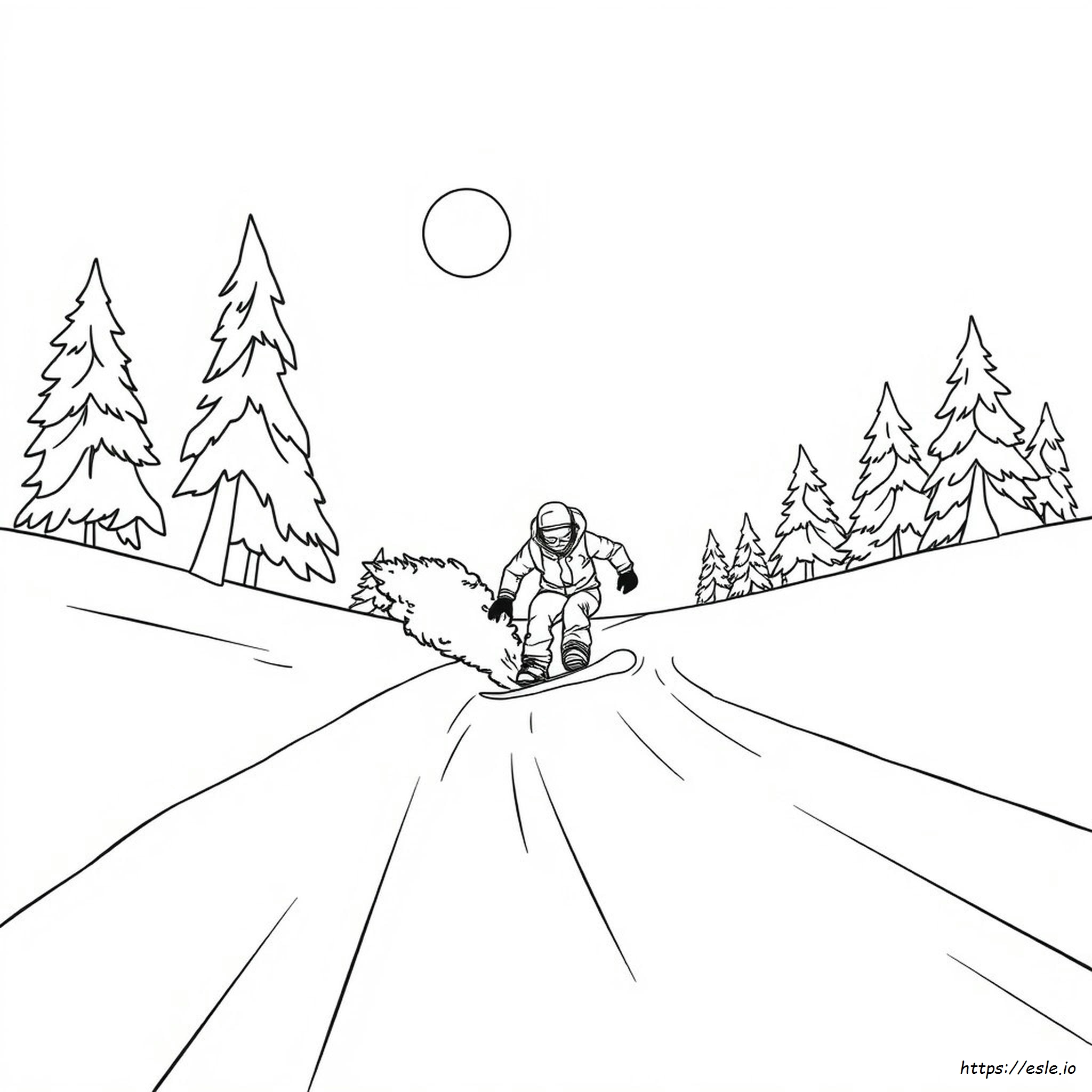 Coloring Pages Of Snowboarding