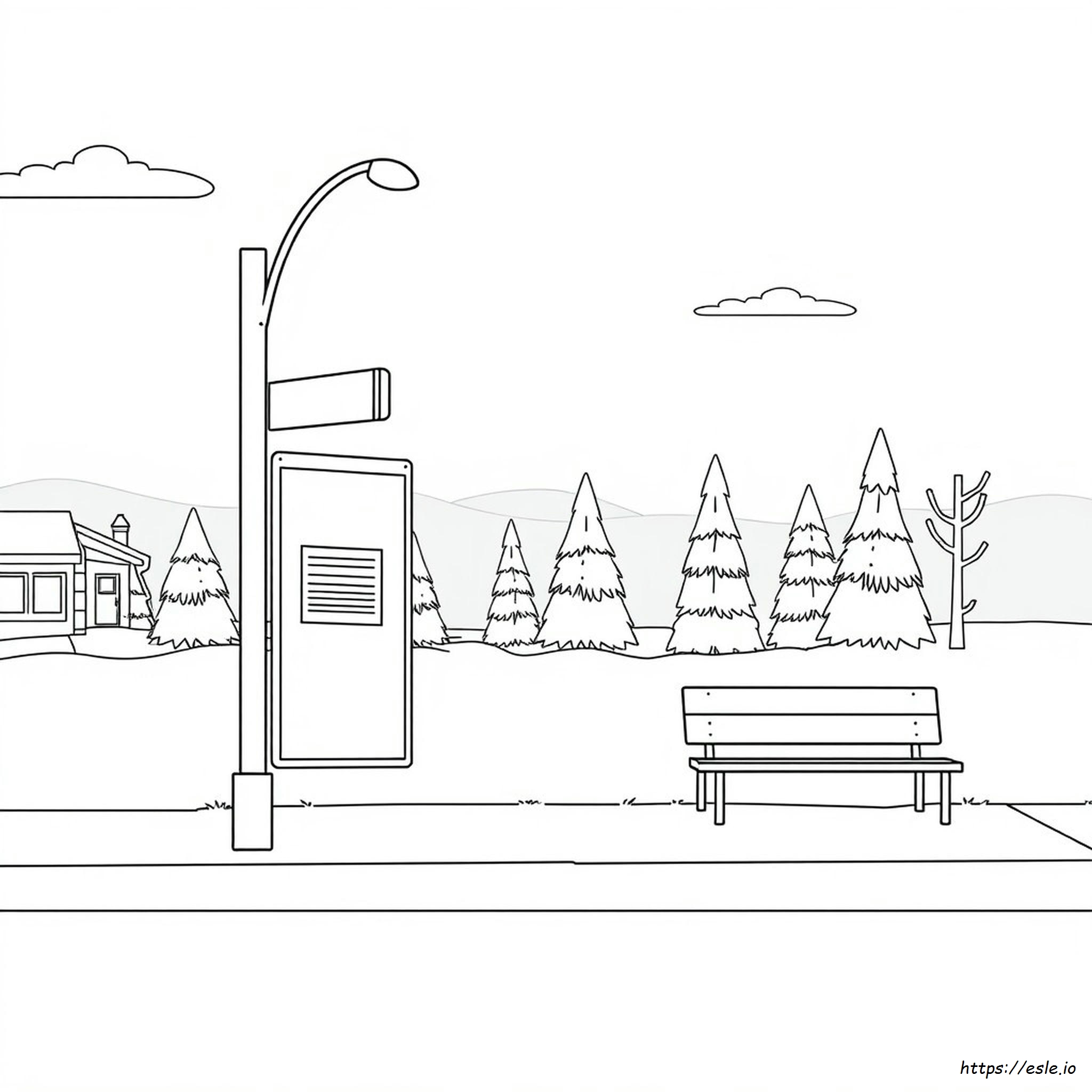 Bus Stop South Park Coloring Page