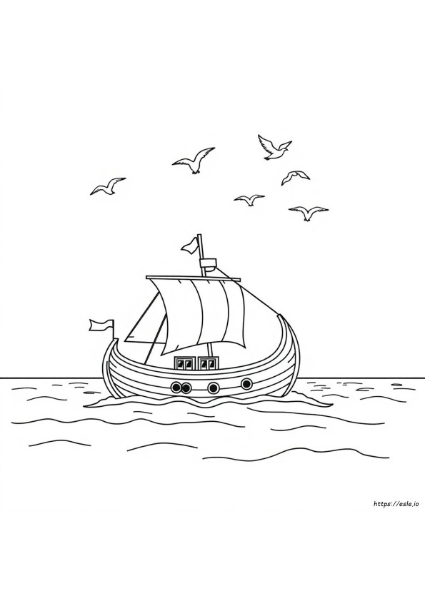 Mayflower Compact Coloring Page