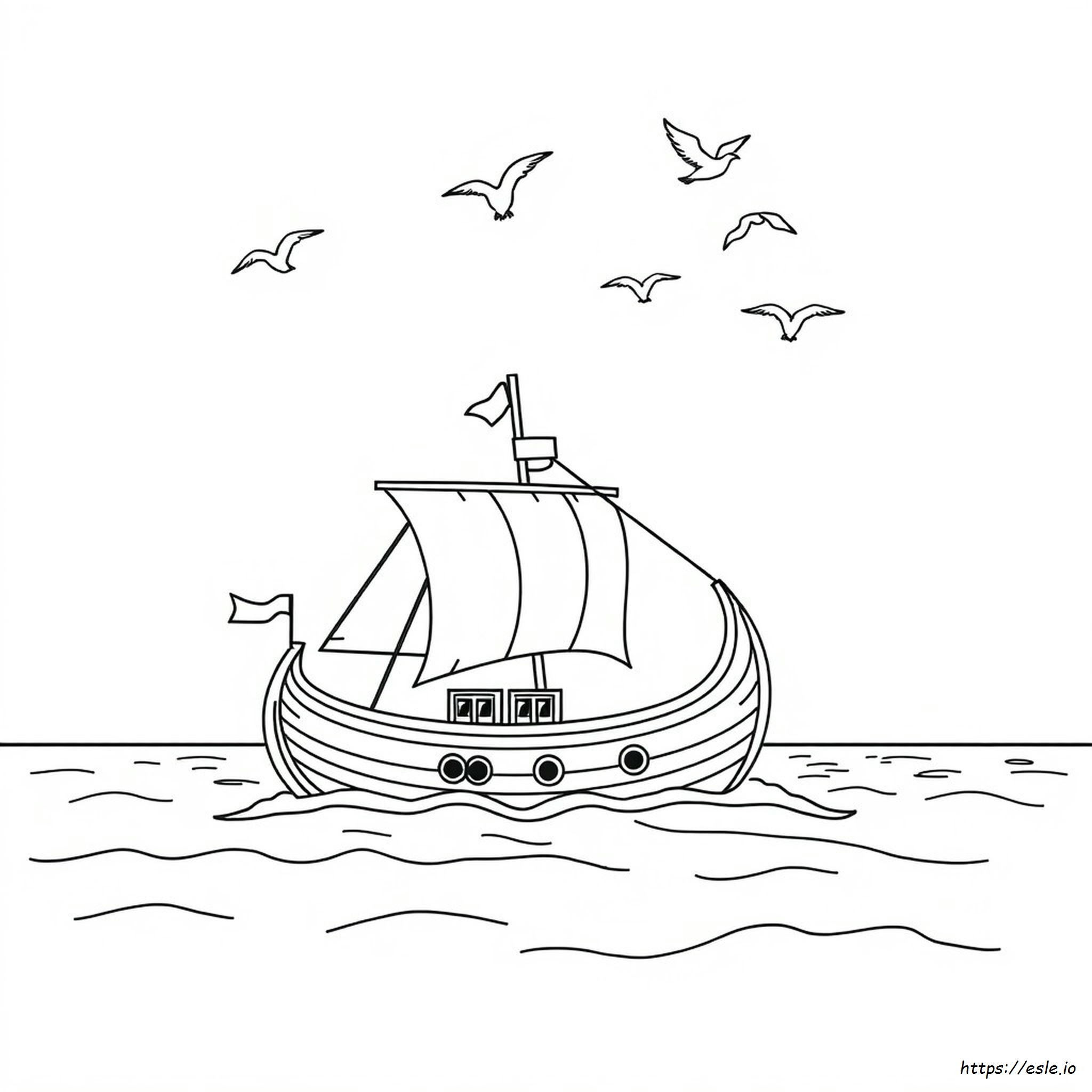 Mayflower Compact Coloring Page