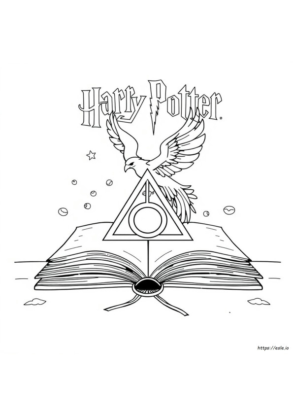 Pagina Da Colorare Per Adulti Dei Doni Della Morte Di Harry Potter