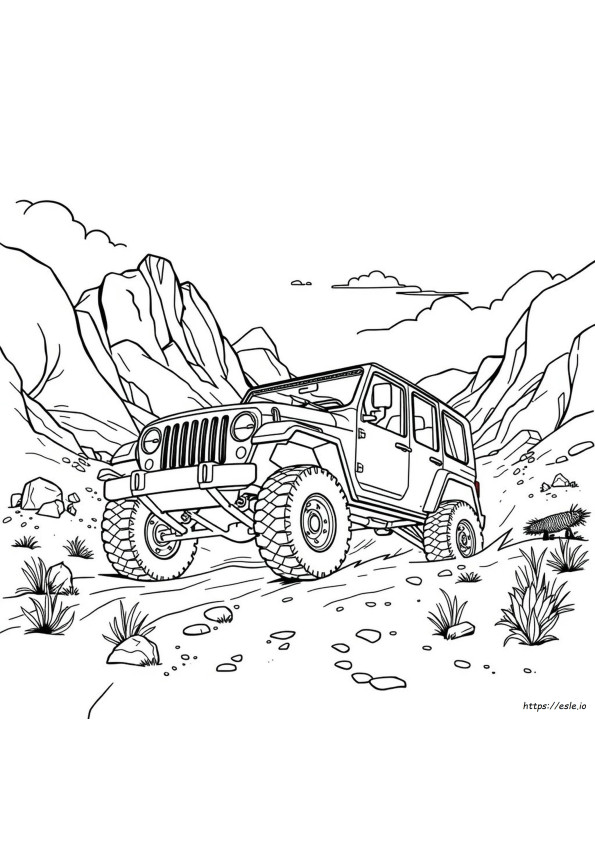 オフロード 4X4 塗り絵 - 無料ぬりえ