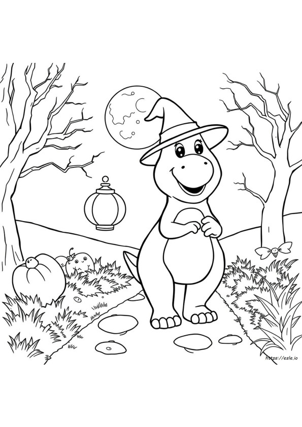 Barney Cadılar Bayramı Boyama Sayfaları