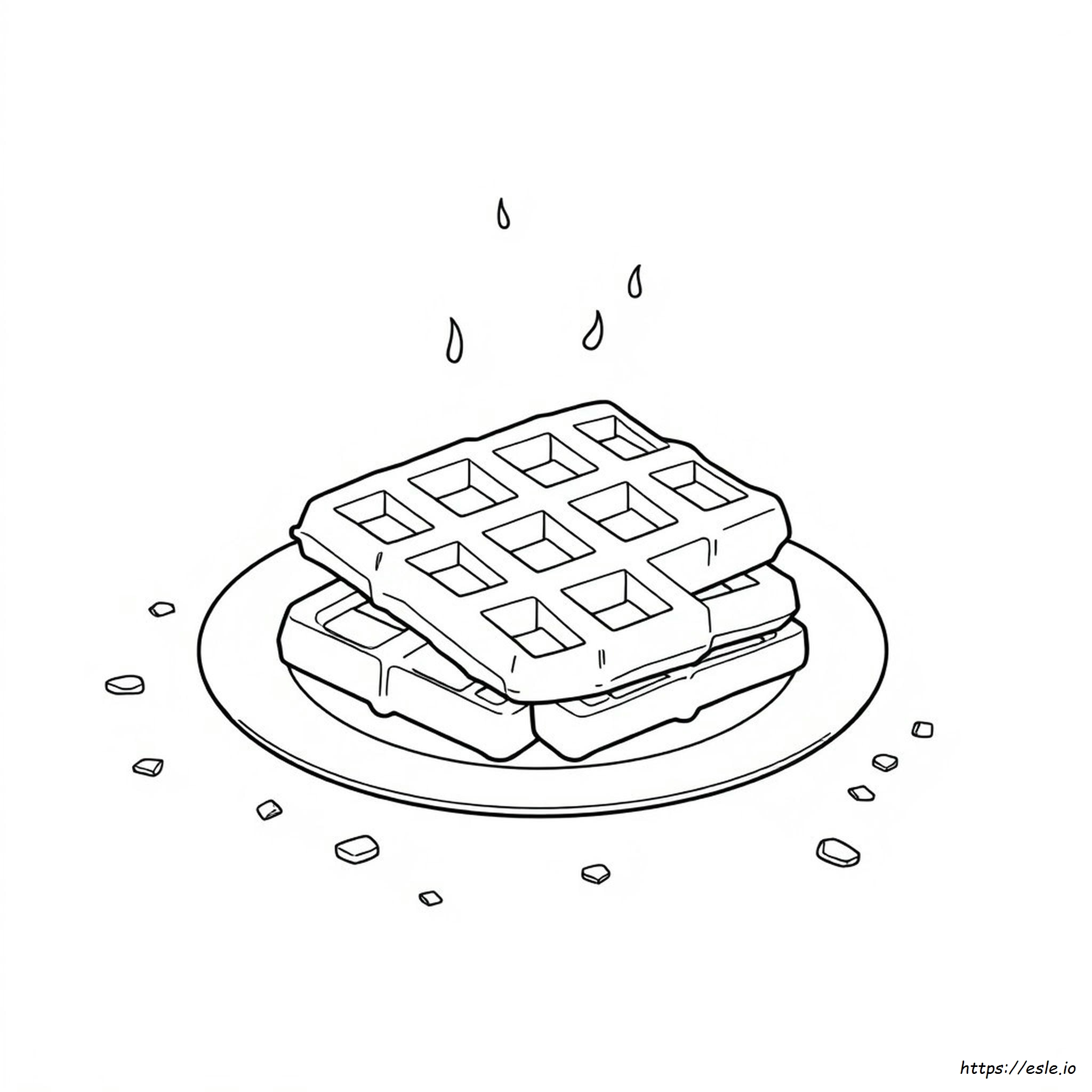Waffle Colouring Pages