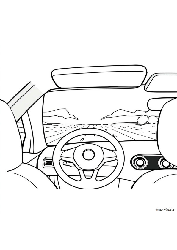 Steering Wheel Coloring Page