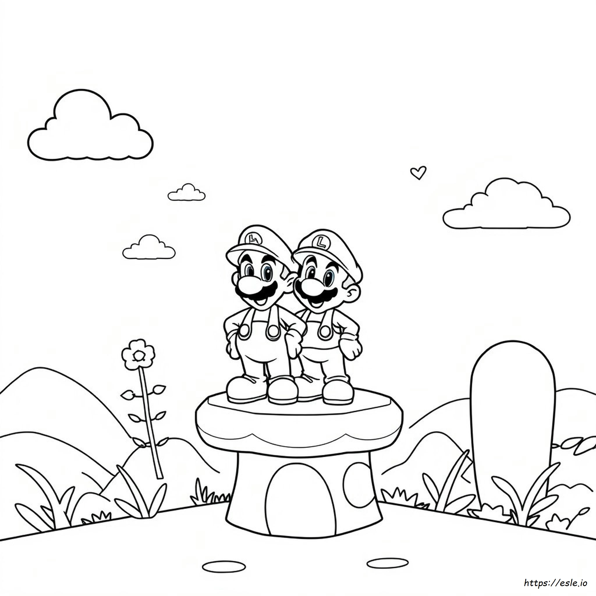 Luigi Coloring Pages