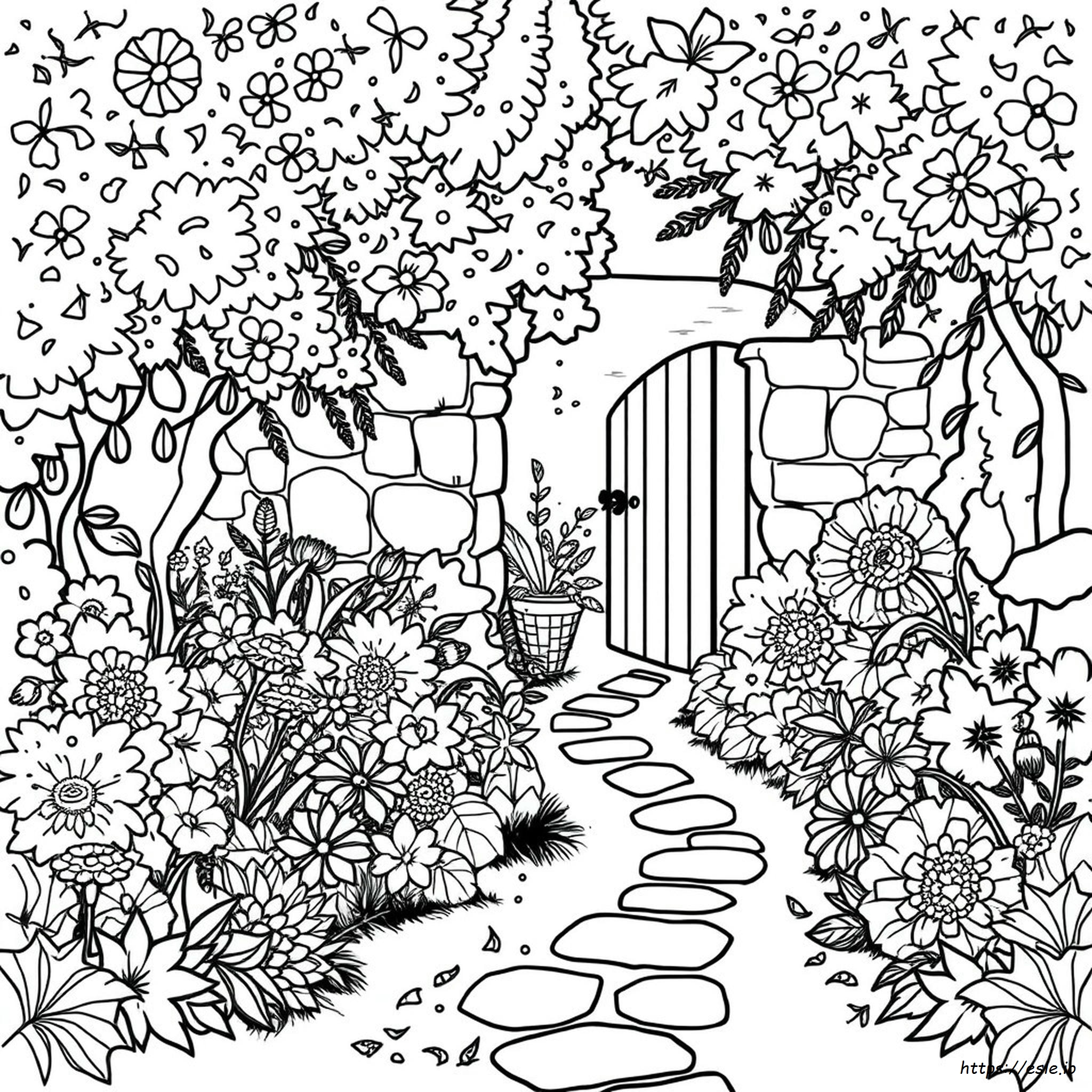 Secret Garden Coloring Pages Finished