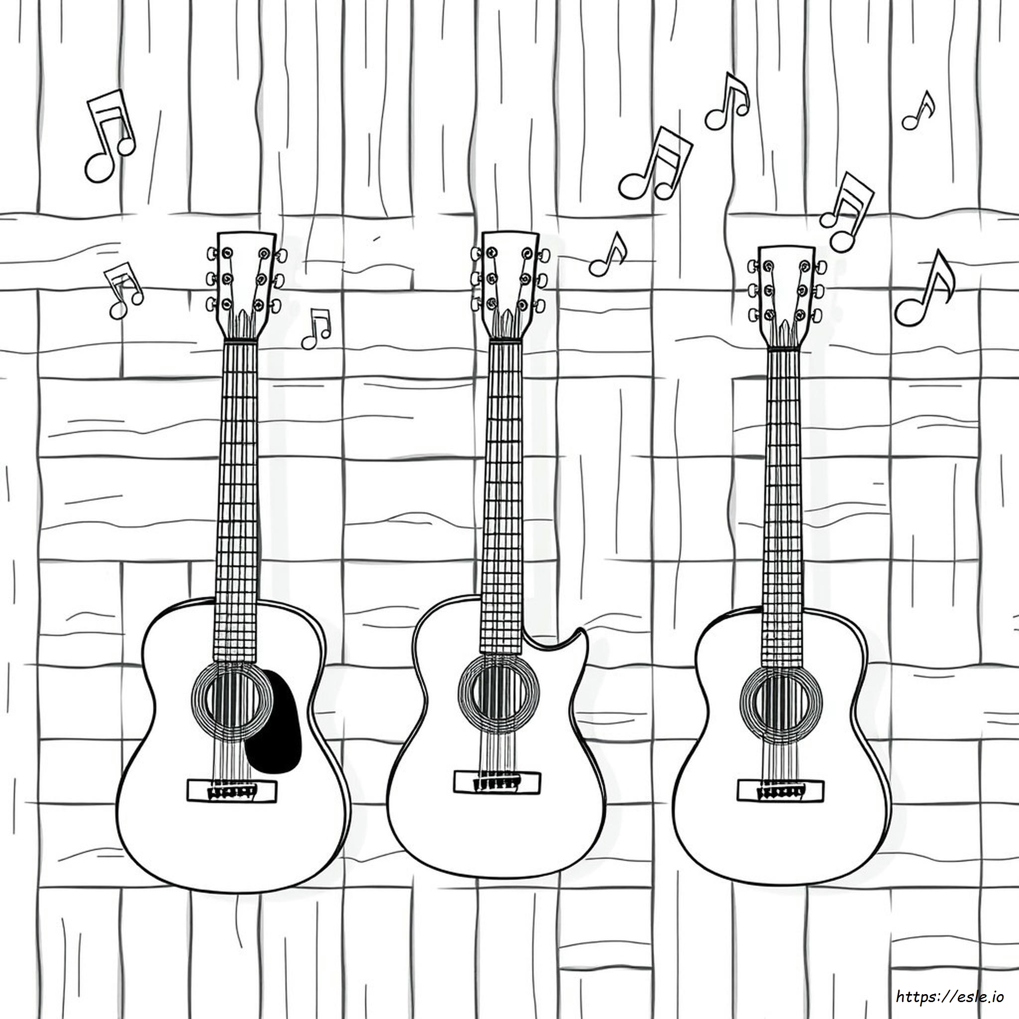 Guitar Coloring Pages Pdf