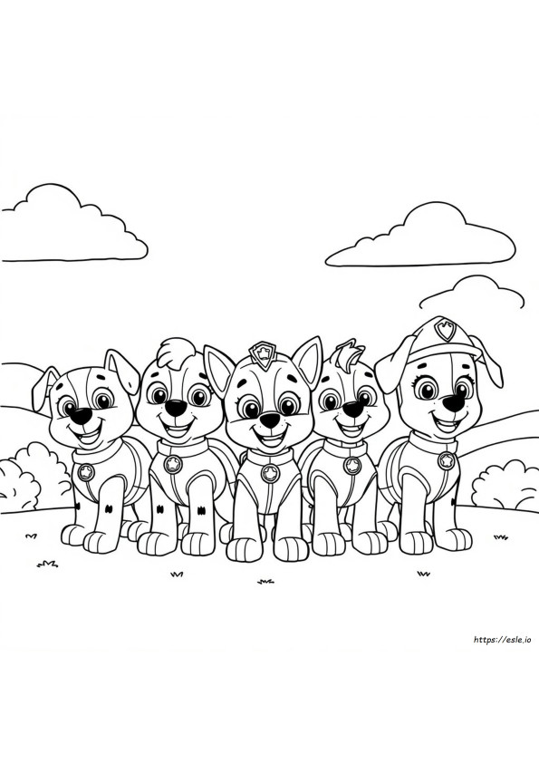 Paw Patrol All Pups Coloring Pages