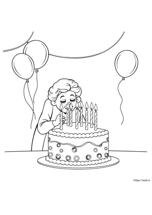 Birthday Coloring Pages For Grandma
