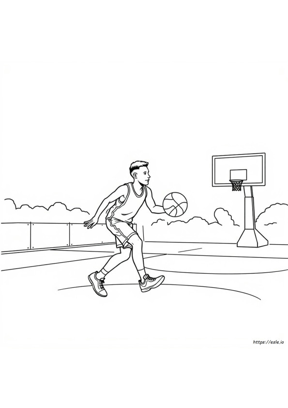 Dibujo De Baloncesto Para Colorear