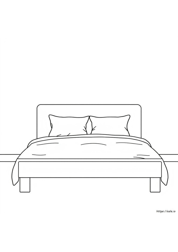 Bett Ausmalbild