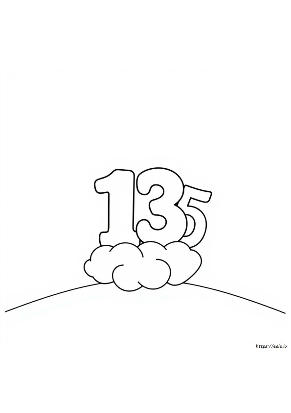 Number 13 Coloring Page