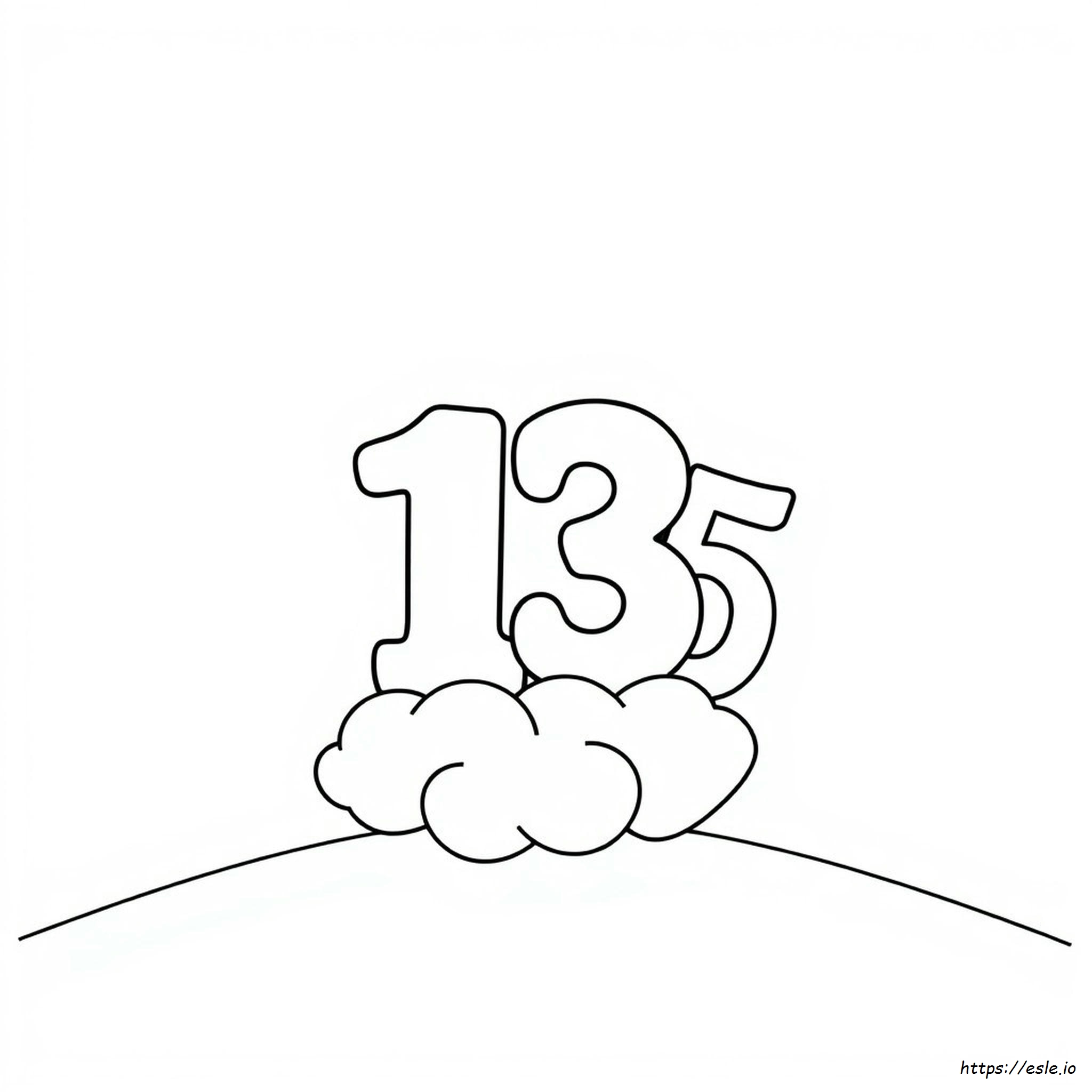 Número 13 Para Colorear