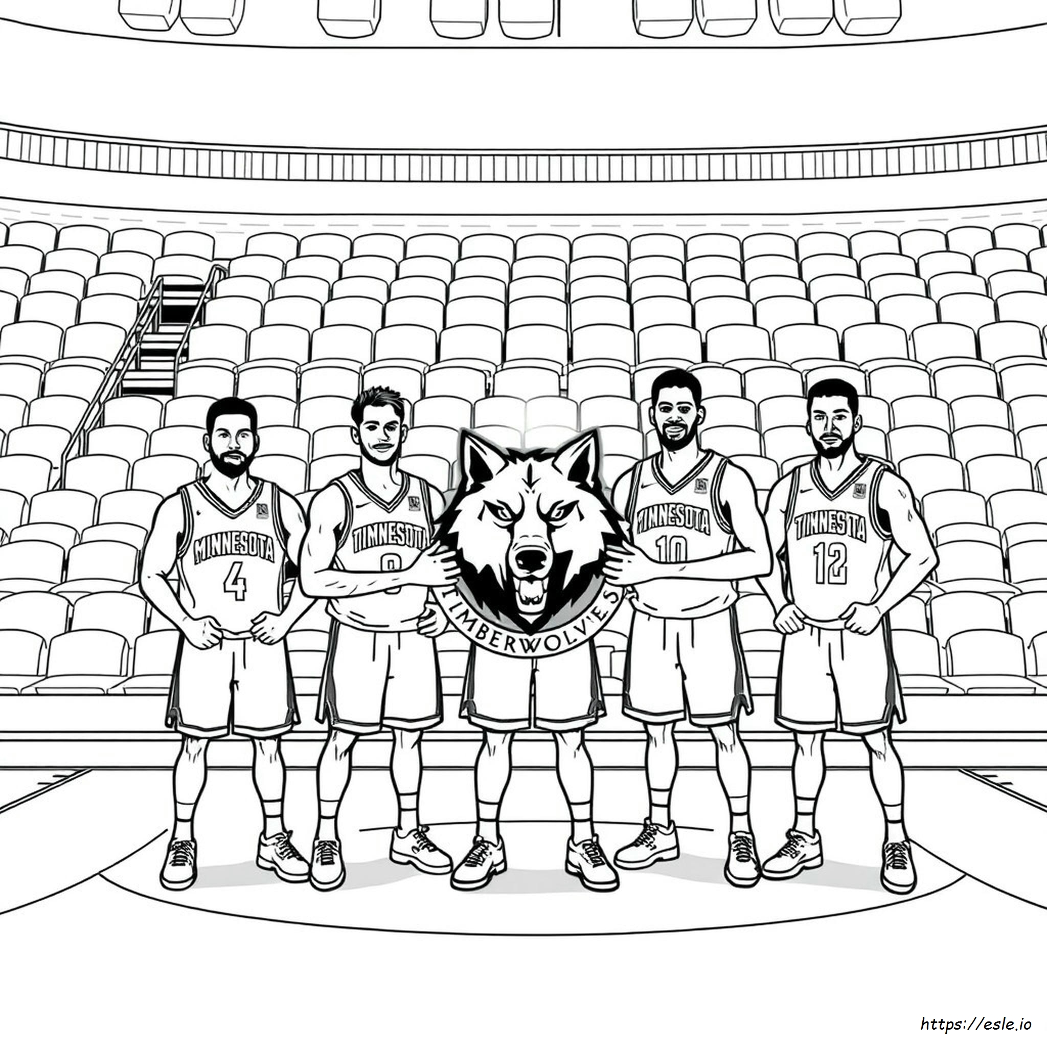 Pagini De Colorat Minnesota Timberwolves